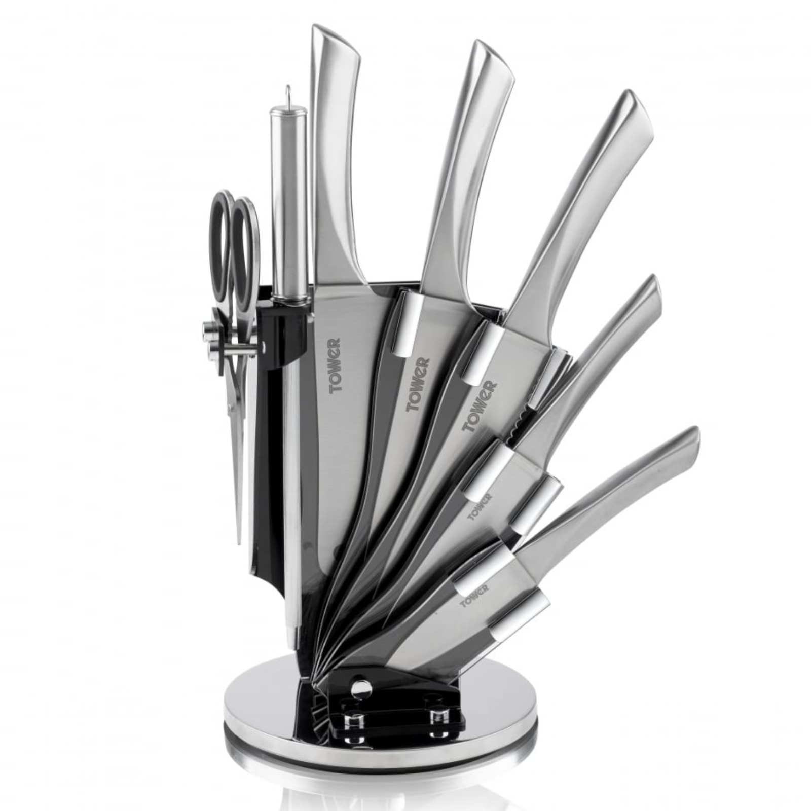 Tower T80709S 7 Piece Knife Set with Stand Stainless Steel Brand New