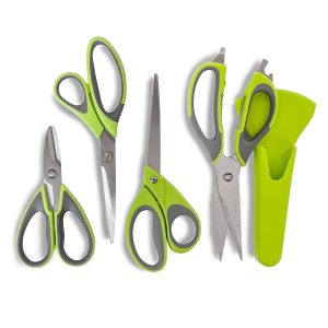 Tower T80445 Health Set of 4 Scissors – Green