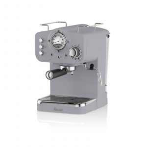 Swan Retro Pump Espresso Coffee Machine – Grey
