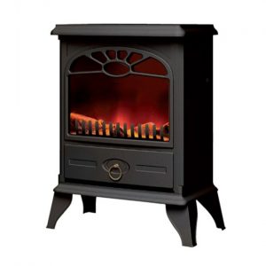 Warmlite WL46014BL/MOB Free Standing Stove Fire 2000W, Black