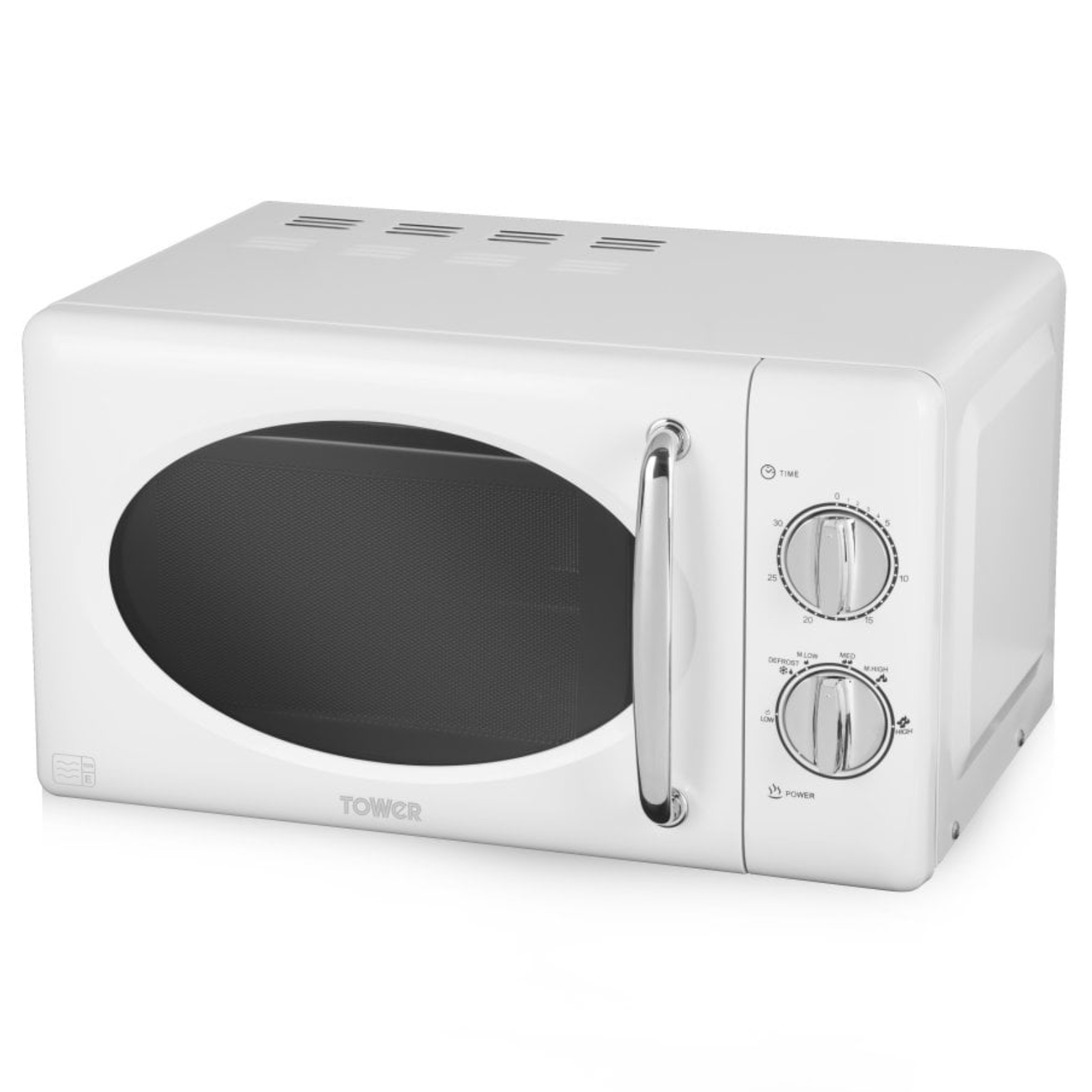 Tower T24017 20L Manual Microwave – Stainless Steel