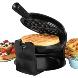 Progress 1000W Rotary Waffle Maker Black