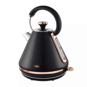 Tower Caveletto 1.7L Pyramid Kettle Black Rose Gold