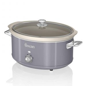 Swan SF17031GRN 6.5L Slow Cooker Retro, Grey