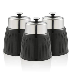 Swan SWKA1024BN Retro Set of 3 Canisters – Black SWKA1024BN Brand New