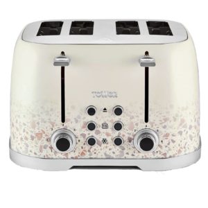 Cream 4 Slice Terrazzo Toaster
