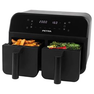 Black air fryer.