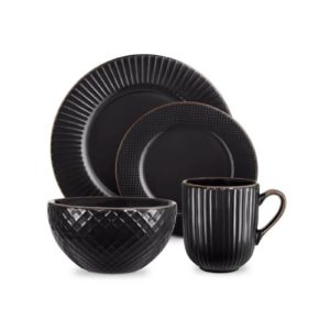 Black 16 Piece Dinner Set