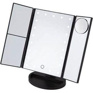 Multi panel beauty mirror