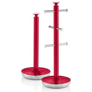 Swan SWKA1054RN Retro Towel Pole and Mug Set – Red Brand New