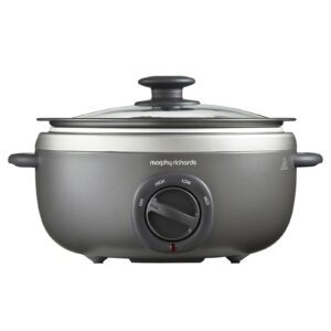 Morphy Richards 460022 Sear and Stew 3.5l slow Cooker Titanium BD