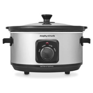 Morphy Richards 460017 3.5L Ceramic Slow Cooker Stainless Steel