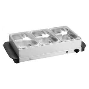 Tower 3 Tray Buffet Server And Plate Warmer