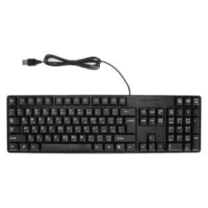 Kensington 1500109AB Arabic and English USB Wired Black Keyboard with White Letters