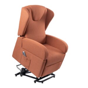 Milan K610-2R-RU Dual Motor Riser Recliner in Rust With Removable Arm Rests Brand New
