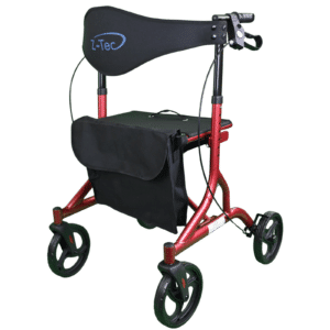 Falcon XL Folding Lightweight Rollator in Fire Red Only 5.9kg Brand New