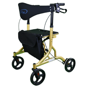 Falcon XL Folding Lightweight Rollator in Champagne Gold Only 5.9kg Brand New