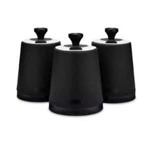 Tower Sera 3 Piece Canister Set Black