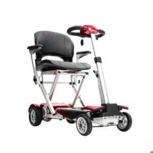 Drive Auto Fold Elite Scooter – Airline-Friendly Lithium Battery – Red