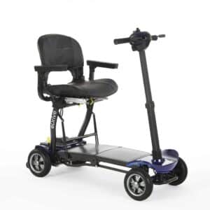 Motion Healthcare eDrive ? Purple | Folding Travel Scooter with Airline Friendly Battery