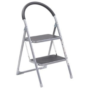 OurHouse 2 Wide Tread Steel Step Ladder