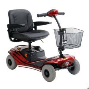 Shoprider Paris Scooter – Flip-Up Armrests & Swivel Seat – Red