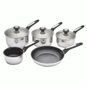 Morphy Richards 5 Piece Pouring Spout Pan Set Stainless Steel