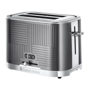 Russell Hobbs Geo Steel 2 Slice Toaster Grey
