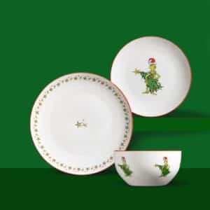 The Grinch CRM1536 Stealing Trees 12 Piece Dinner Set