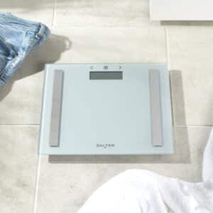 Salter 9113 SV3R Compact Glass Analyser Bathroom Scale Silver