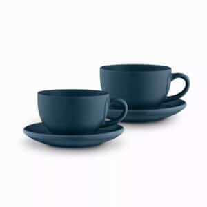 Barbary & Oak Nattura Set of 2 Cups and Saucers Teal