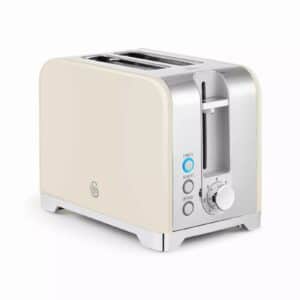 Swan Solace 2 Slice Stainless Steel Toaster Cream